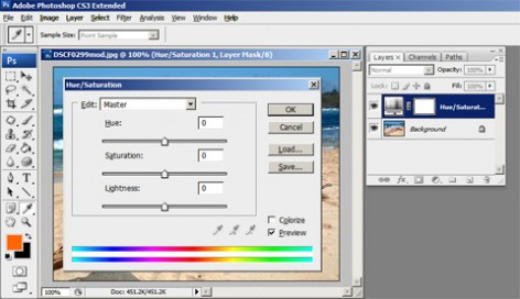 Hue/Saturation Dialogue