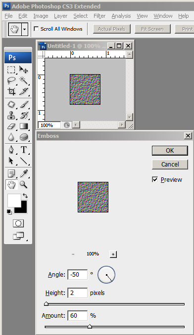 Create Paper texture - Emboss Create Paper texture - Emboss