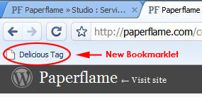 Chrome Delicious Bookmarklet