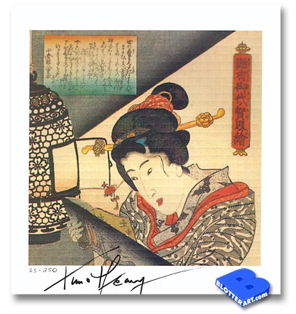 Geisha Girl - Signed by Timothy Leary at Blotterart.com geisha-girl-leary-blotter-art